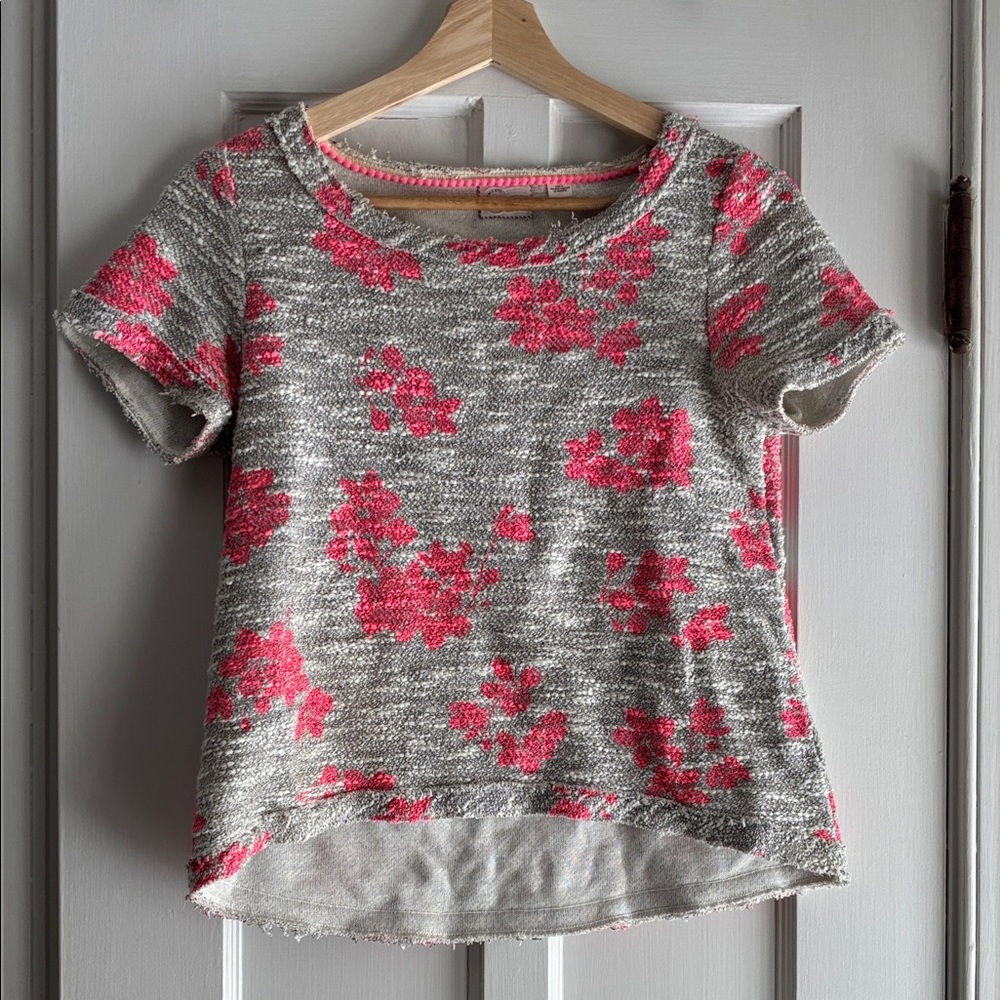 Anthropologie high-low bouclé sweater